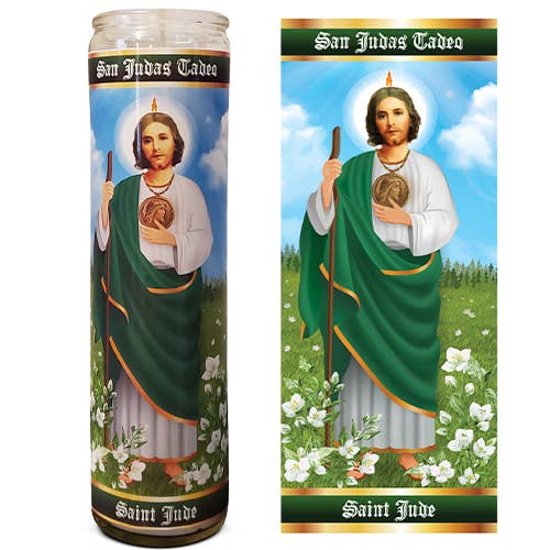 Saint Jude Judas Patron Saint Lost Causes (V2) 8" Candle for wholesale by Texrah