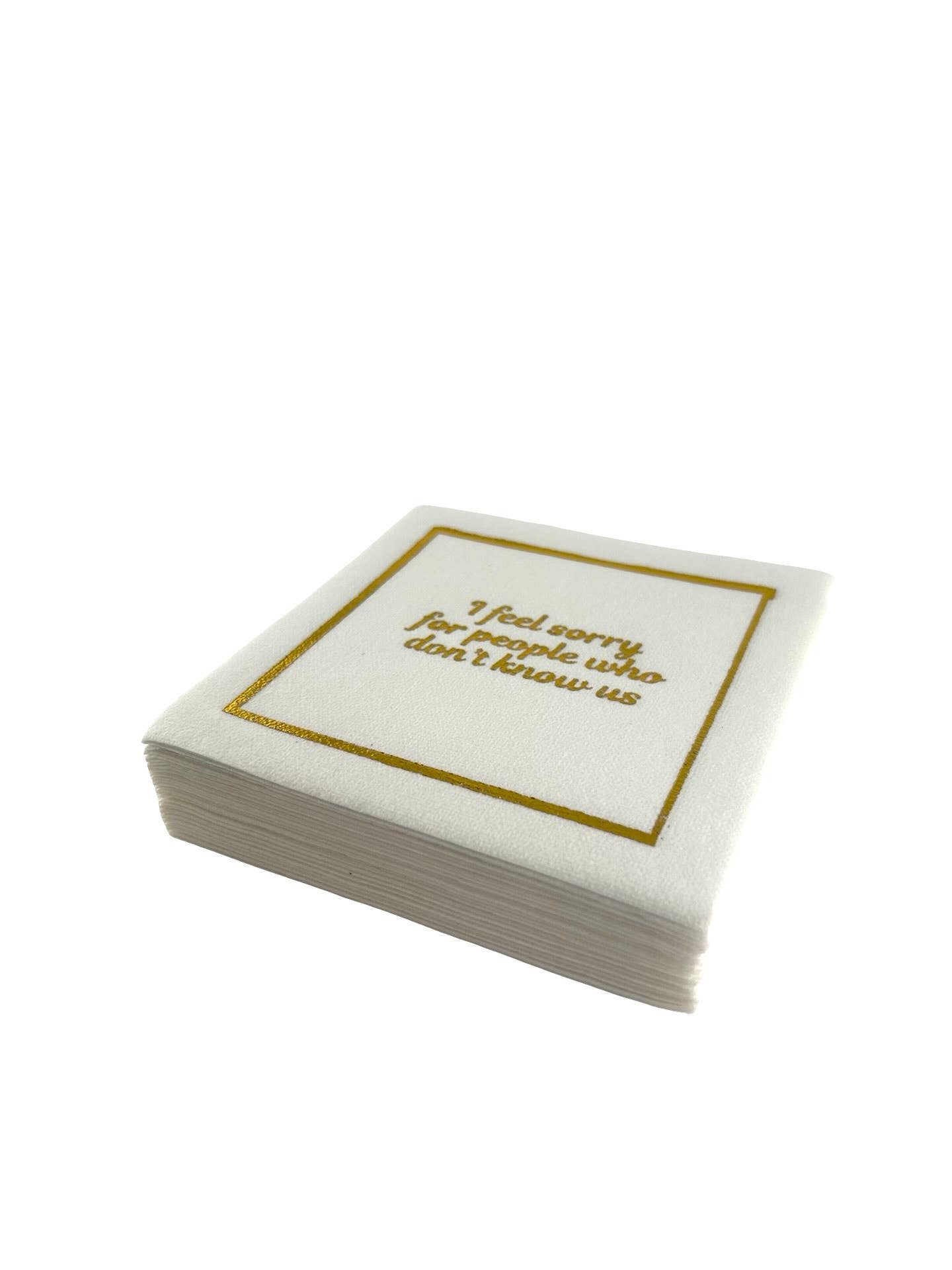 Maven Home - Wholesale Disposable Napkin - Linen-Feel Cocktail Napkins, Feel Sorry3