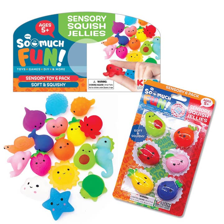 Kipp Brothers - Wholesale Squishy Toy - Kids & Baby - SQUISH JELLIES 6 PK 12 PIECES PER PACK