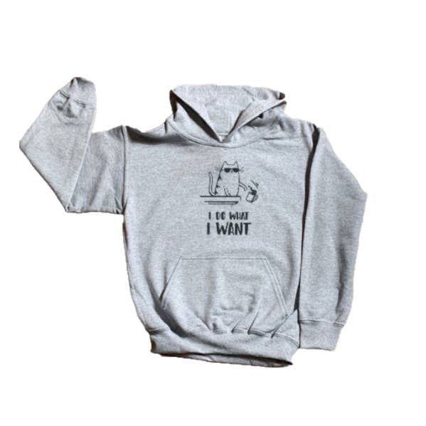 Embroidered Toddler Hoodie - I Do What I Want for wholesale by EMBELLISH By Kathleen