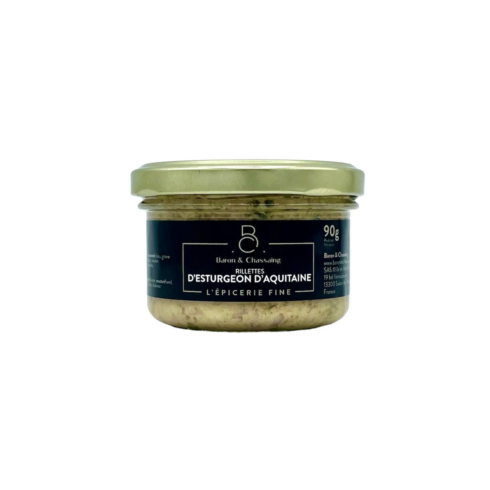 Baron & Chassaing - Wholesale Tinned Fish - Aquitaine sturgeon rillettes - 90 g0