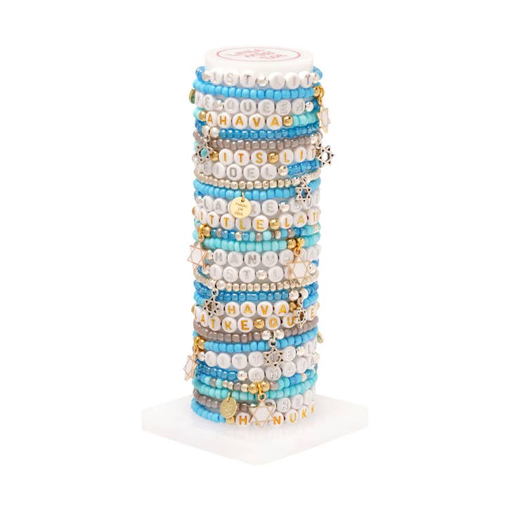 Dainty Hanukkah Tower - Set of 25 Bracelets for wholesale by Little Miss Zoe