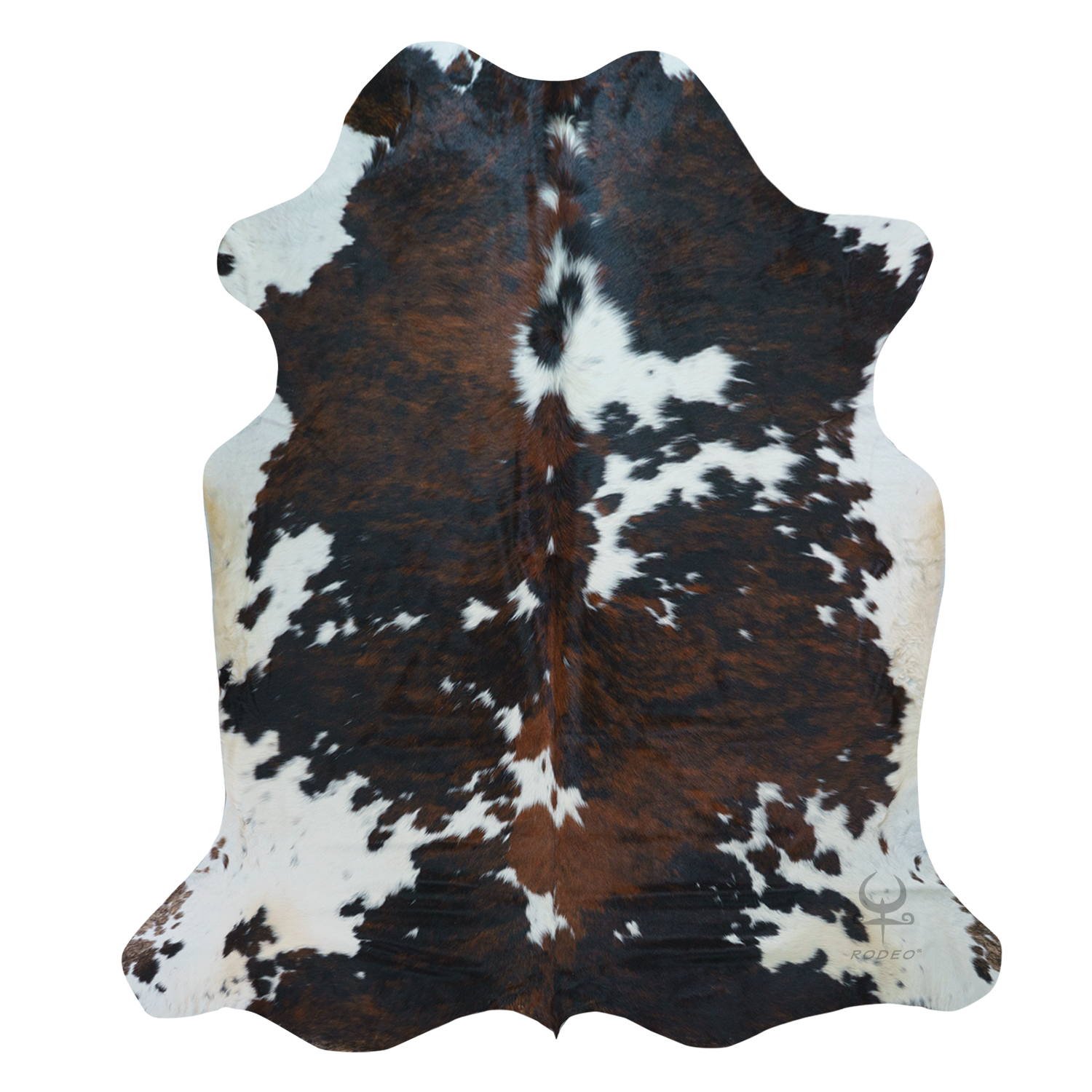 Rodeo - Wholesale Area Rug - Dark tricolor  cowhide rug Large3