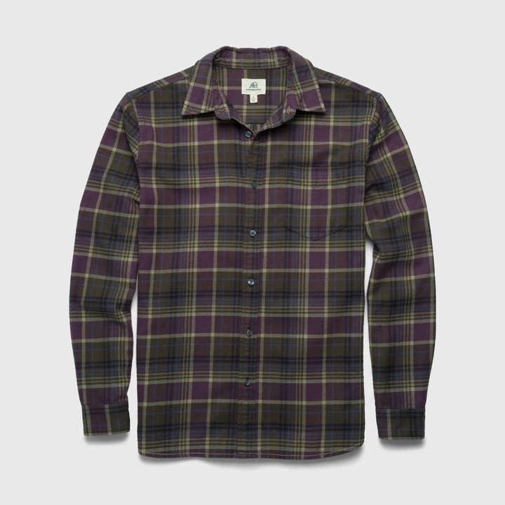 Chemise à carreaux en flanelle Brian - Combo Raisin pour la vente par SURFSIDESUPPLY