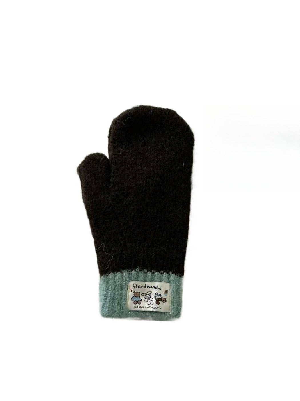 Funkyrel® Atzbranding Limited - Venta al por mayor Manoplas - Mujer - Gloving - Classic Color-Block Full-Cover Knitted Mittens4