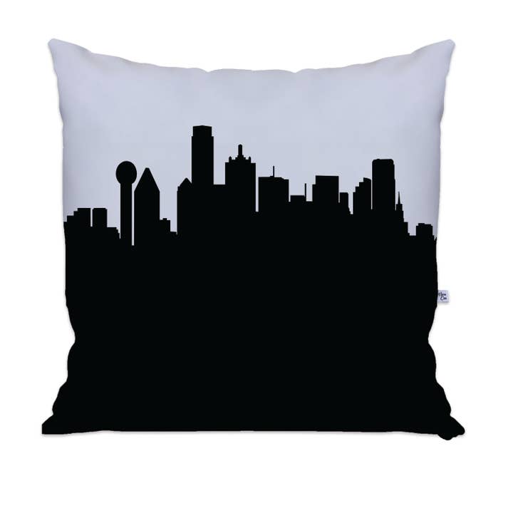 Dallas TX Skyline Large Throw Pillow for wholesale by Anne Cate