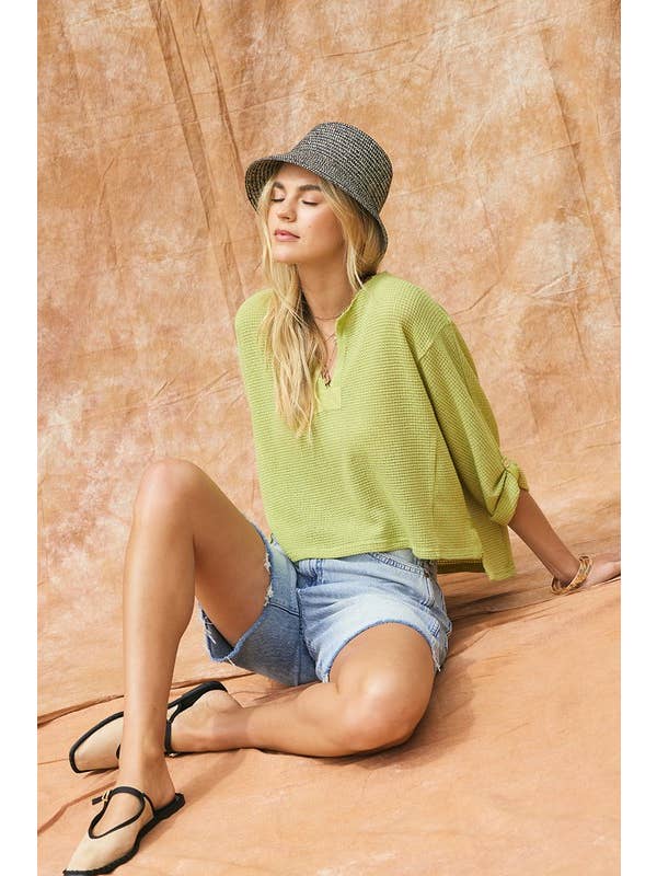 ILLA ILLA - Wholesale Gebreide top - Dames - Gebreide top met wafel8