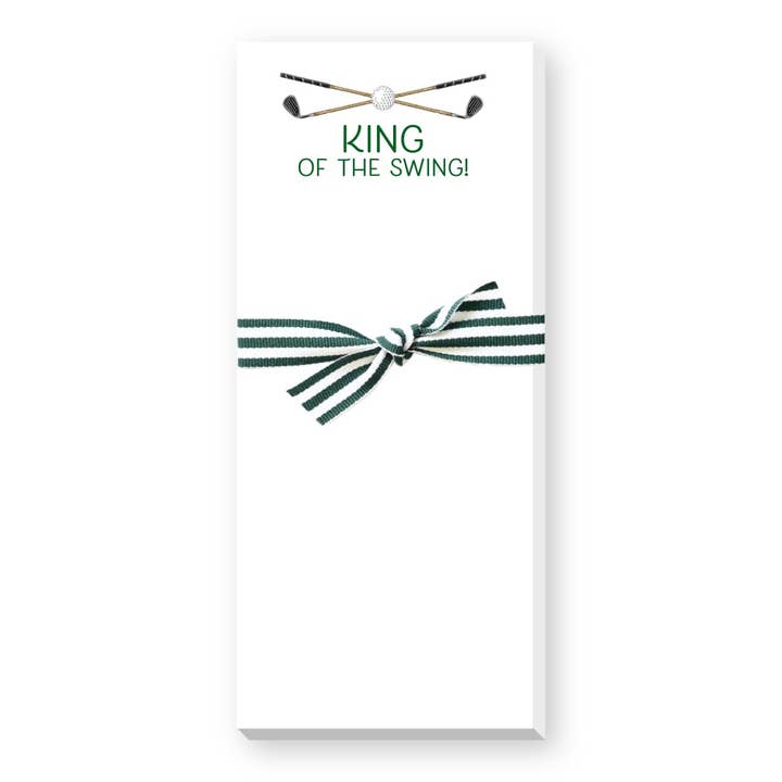 KONING VAN DE SWING GOLF NOTITIEBLOK voor wholesale door Donovan Designs