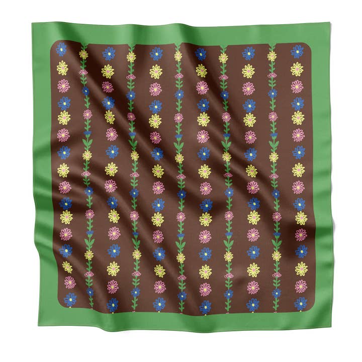 Lille Blomst Silke Medium Firkantet Tørklæde for engroshandel hos Centinelle