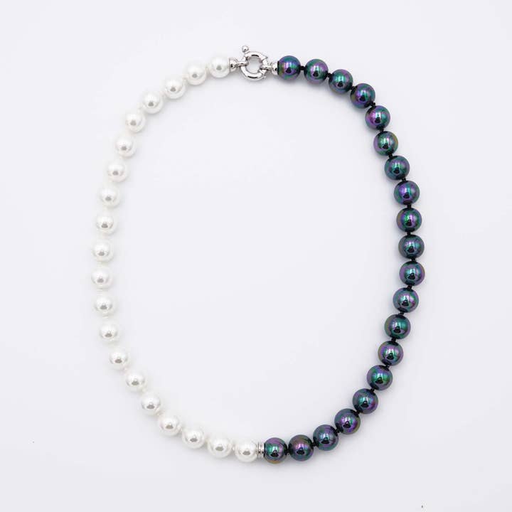 Majorcan Pearl Necklace - 10mm - Length 45cm for wholesale by France Perles