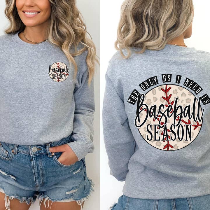 Felpa in pile The Only BS I Need Is Baseball Season per la vendita all'ingrosso da parte di Dockery Corporation