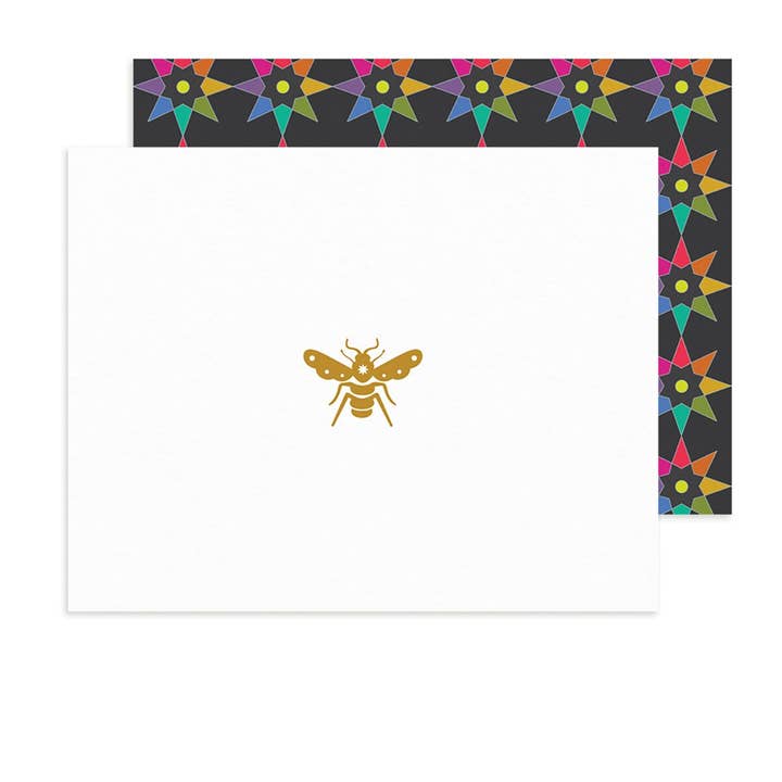 Insignia Bee Card - Set om 8 för wholesale av Alison Glass