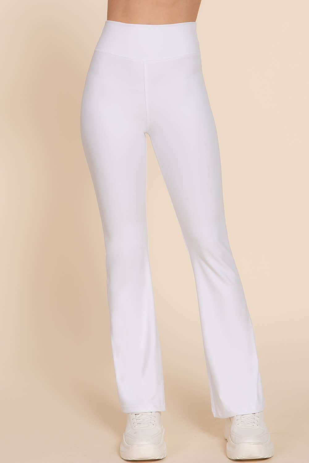 Active Basic | Active USA - Wholesale Athletic Pants - Women's - Waist Band Flare Stretch Workout Long Pants8