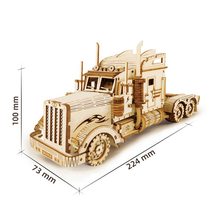 Robotime - Wholesale Puzzle - Adult - MC502 Heavy Truck ROKR Model Car Kits Wooden 3D Puzzles1