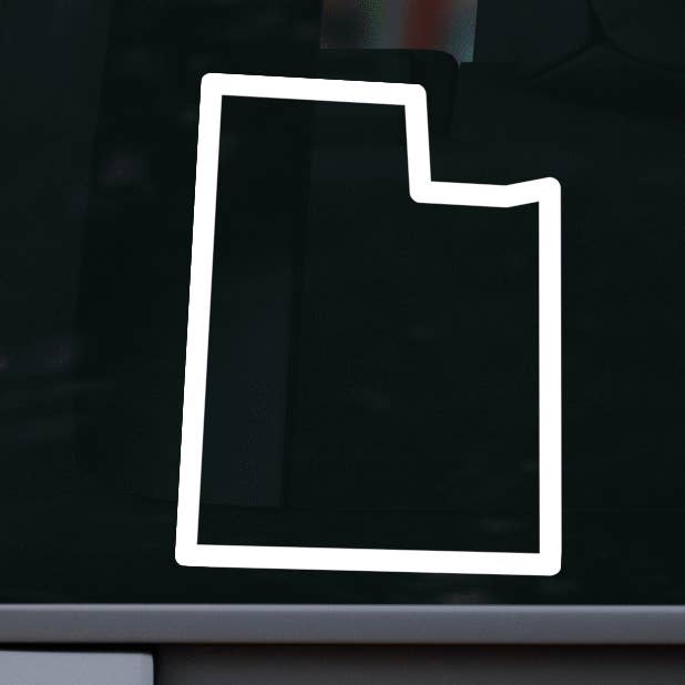 Utah Outline Bil- och Laptopdekal för wholesale av AO Designs LLC