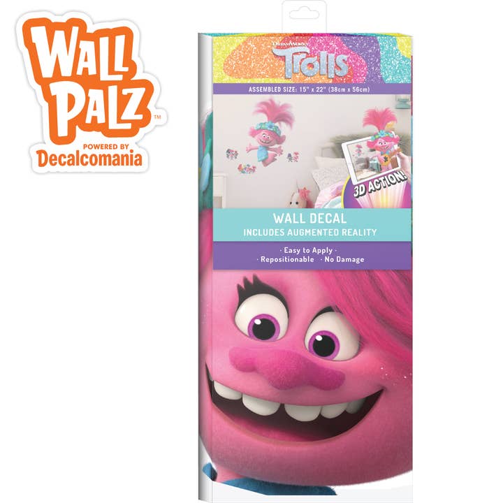 Trolls Licensed Poppy Interactive Wall Decal for wholesale by Decalcomania