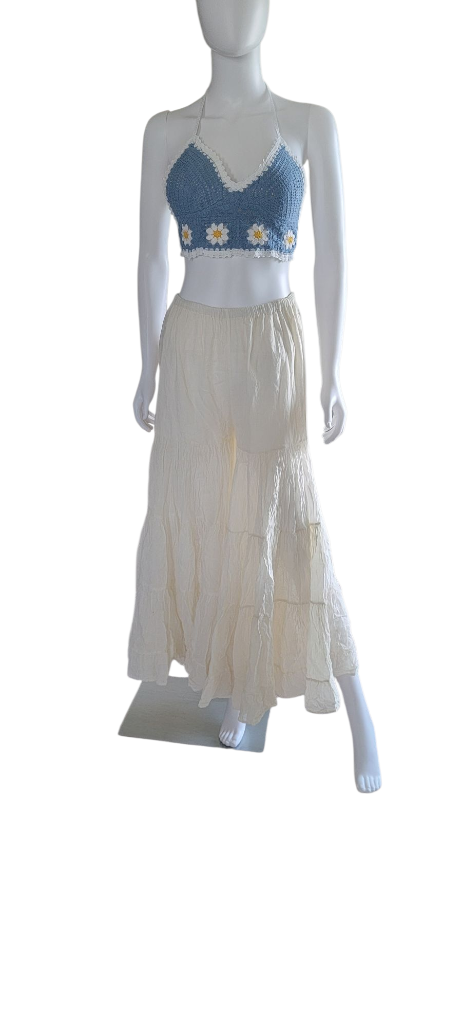 Evergreen Guardian Imports – wholesale Pants – Women's – TT254 Cotton Tier Pants Ivory2