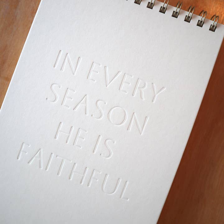 In Every Season Letterpress Spiral Notebook for wholesale by Margot + Co.