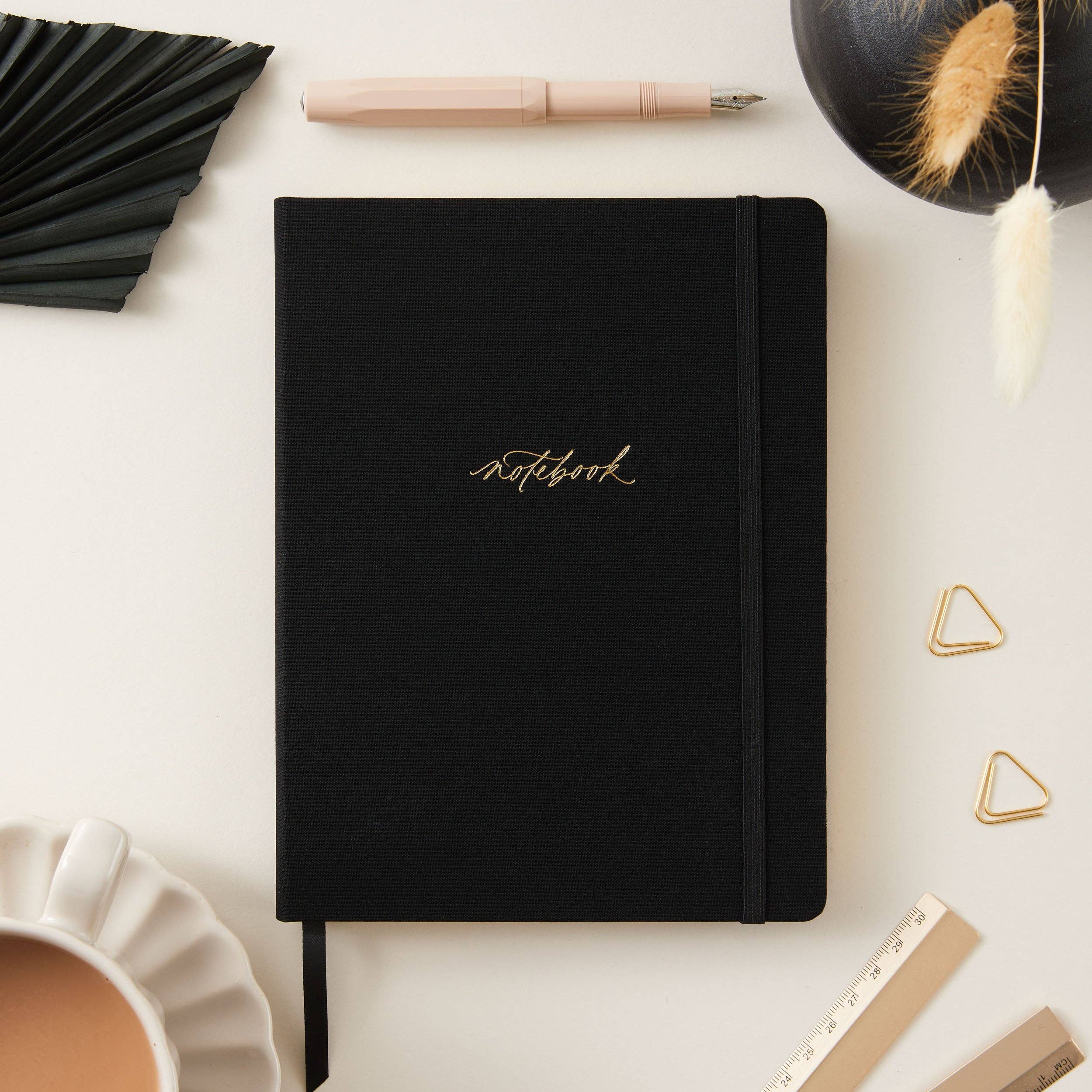 Blush And Gold – wholesale Notebook – Luxury Notebook / Journal - Black (Cloth)3