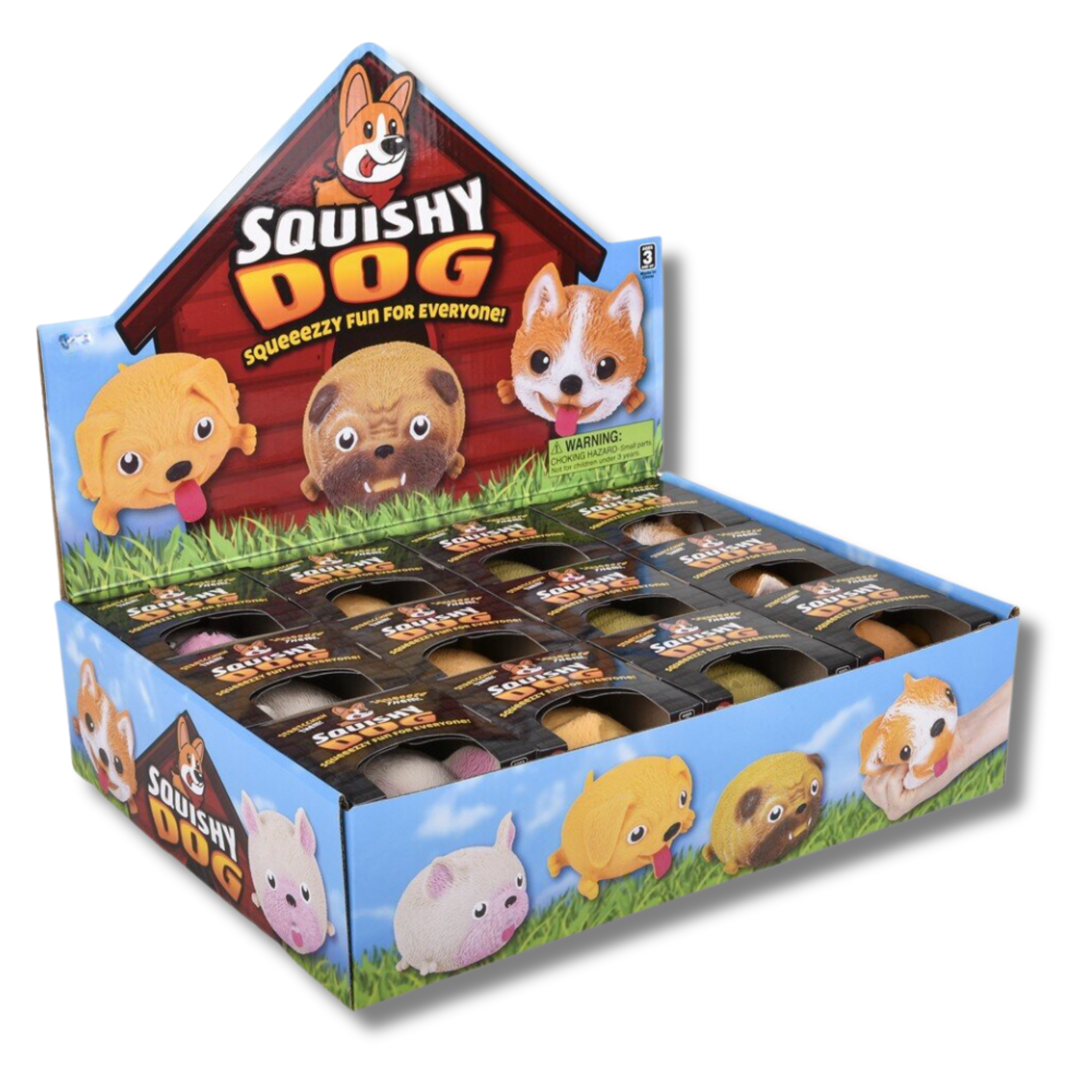 JSBlueRidge Toys – Großhandel Fidget Toy – Kinder – Puffy Hund Quetsch- & Dehnbares Fidget-Spielzeug für Kinder - Sortiert6