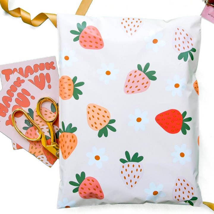 Lot de 100 enveloppes en polyéthylène 10x13 fraise pour la vente par Majestic mailers