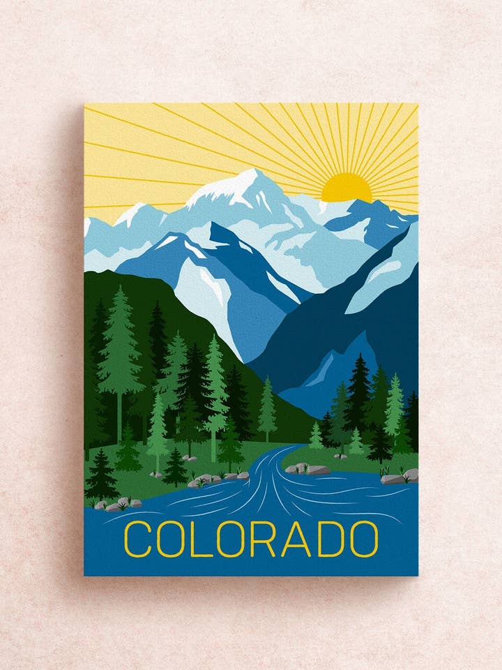 Colorado Mountains Postcard for wholesale by Nadia Design Co