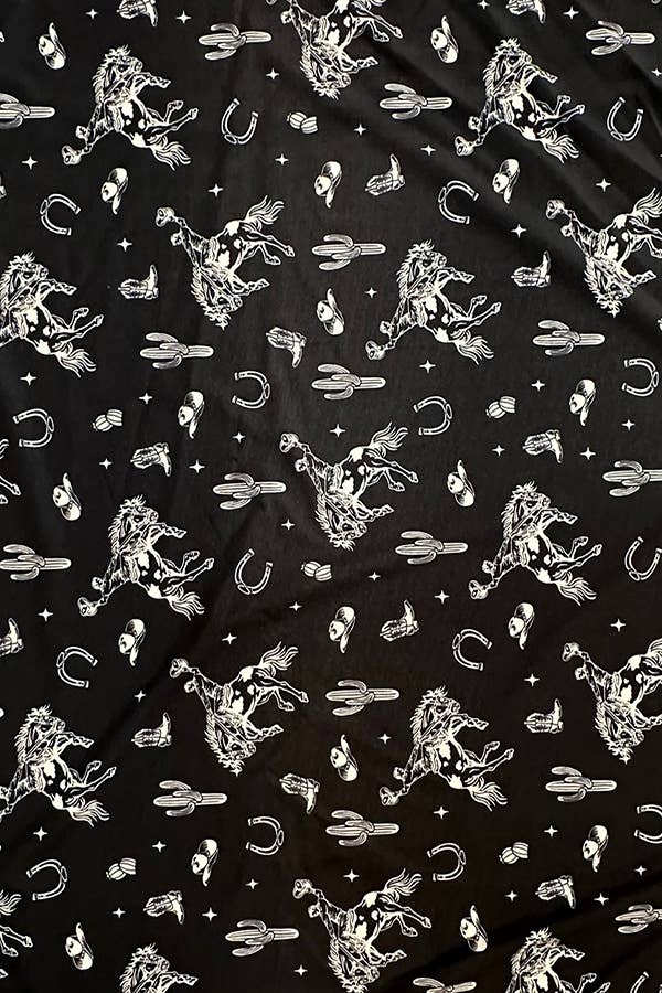 Nylon Apparel – wholesale Scarf – Women's – SC-5816-Western Cowboy Rodeo All Over  Print Scarf1