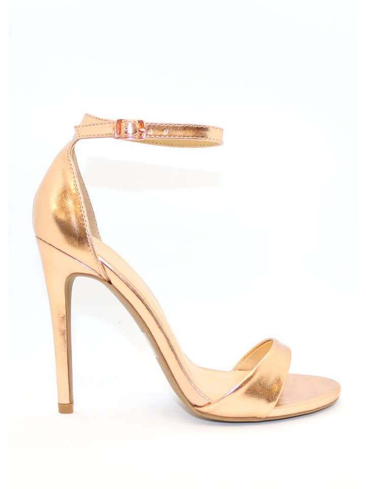 Shoes By Alexandria Brandao – wholesale High heels – Women’s – Ali Rose Gold Strappy Heels
