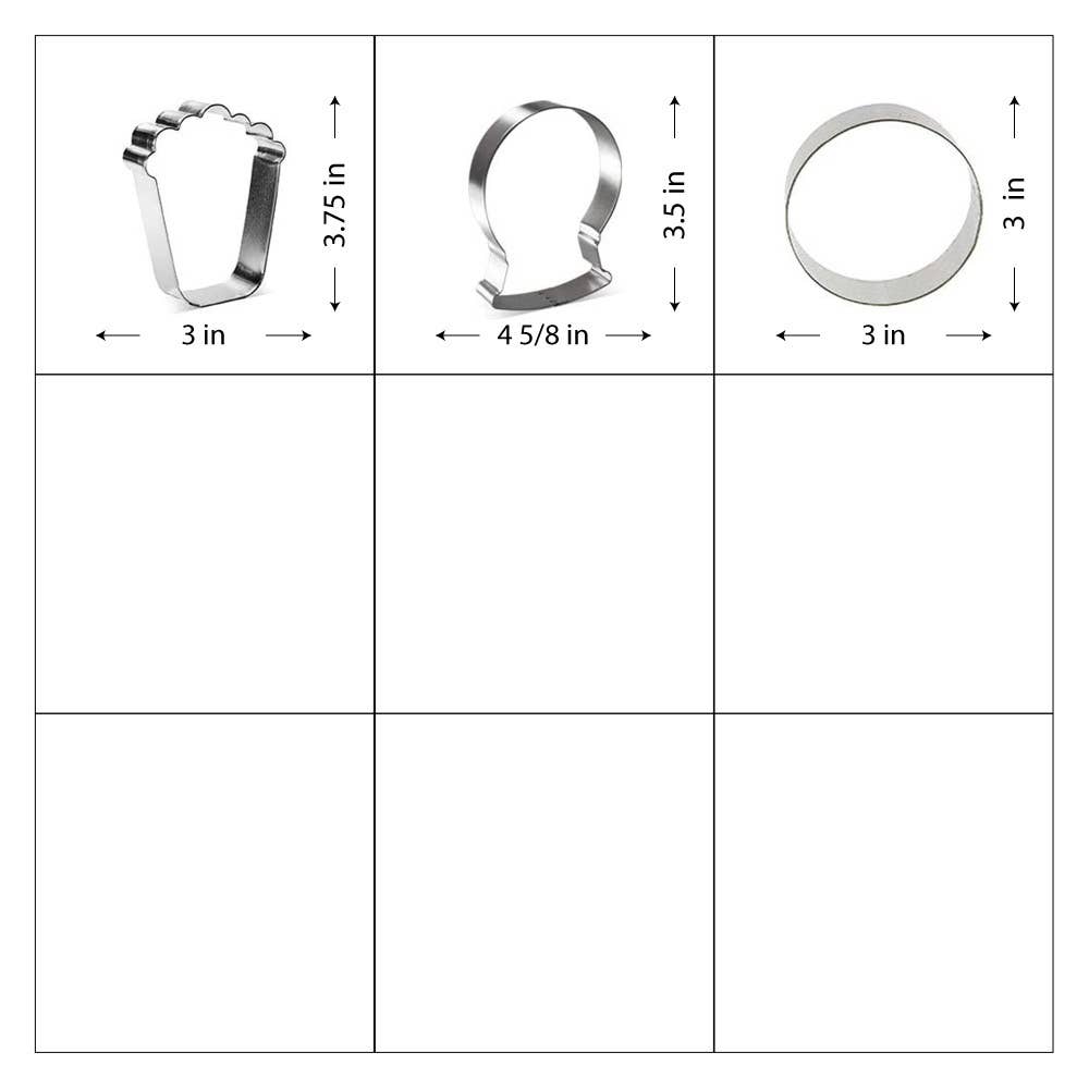 CookieCutter.com - Wholesale Cookie Cutter - Circus Birthday Cookie Cutter 10 Pc Set HS04484