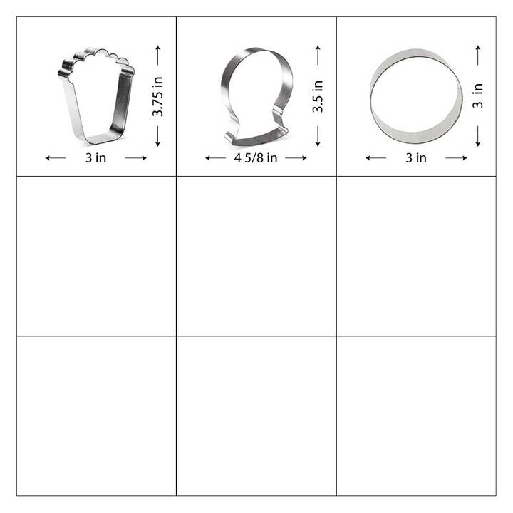 CookieCutter.com - Wholesale Cookie Cutter - Circus Birthday Cookie Cutter 10 Pc Set HS04484