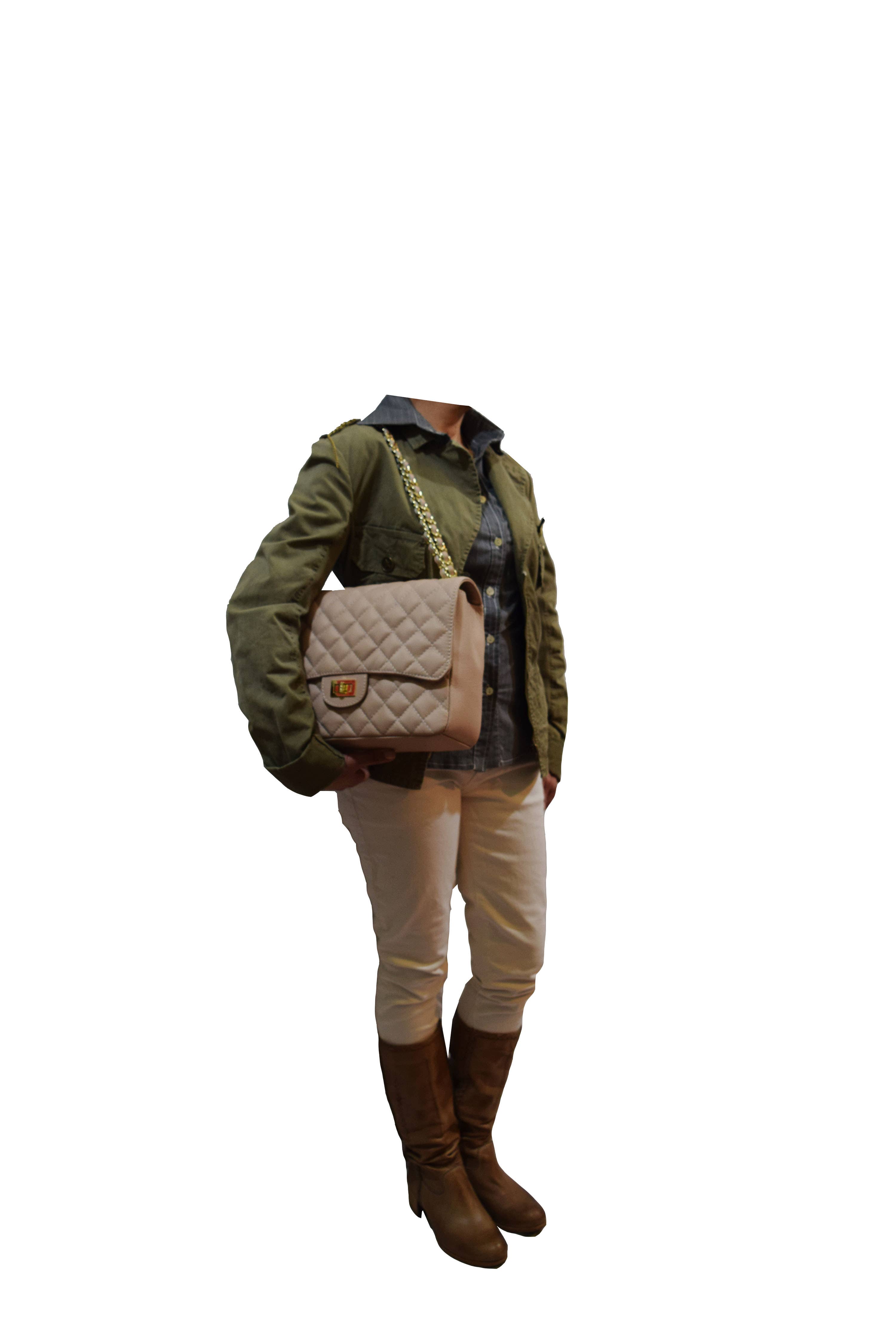 Canetti Roberto - Wholesale Shoulder Bag - Women's - QUILTED LEATHER SHOULDER BAG 1206