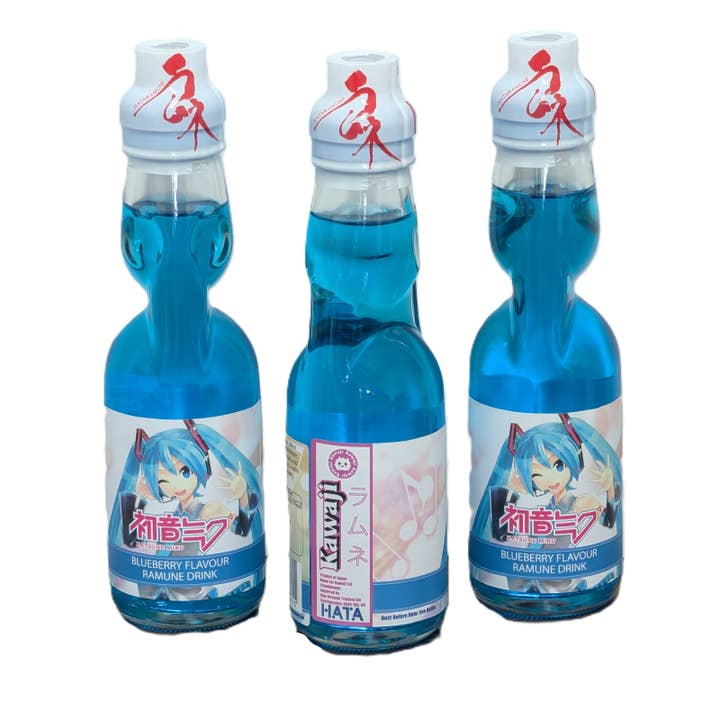 Hatsune Miku Blåbärssmak Ramune Läsk 200ml för wholesale av Kawaji