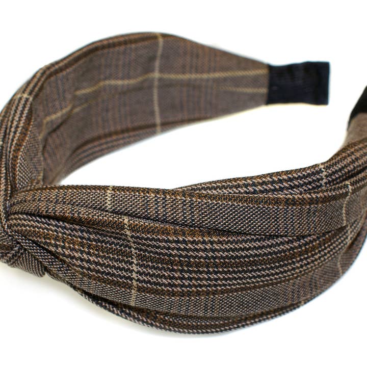 Xadrez Turban Alice Band - HAB302 CAST por atacado de Hepburn & Co.