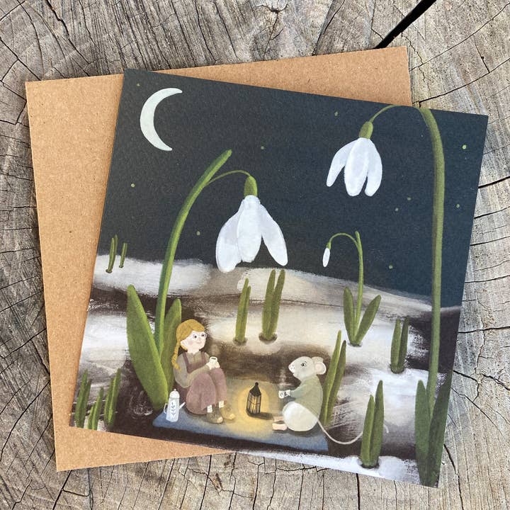 Woken - Wholesale Everyday Greeting Card - Mouse Midnight Tea Party Greeting Card1