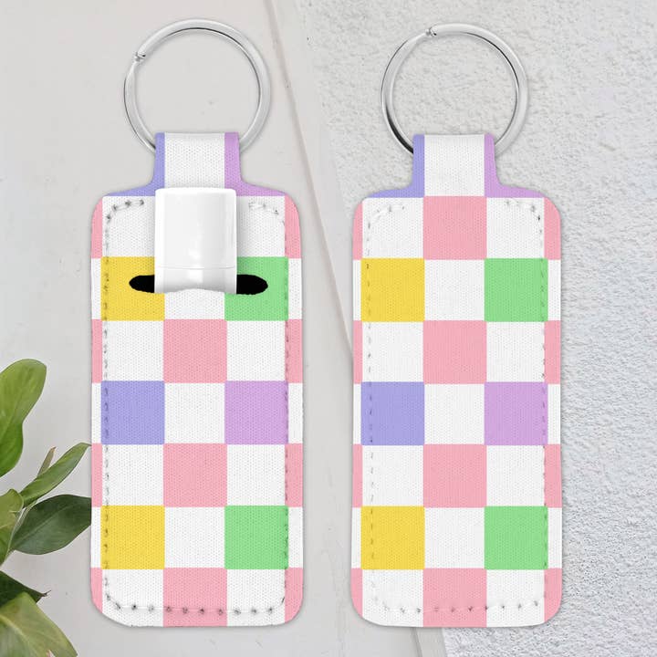 Chapstick Keychain Holder - Lip Balm / Lip Stick Keychain Holder -CHECKER PRINT -*16designs and other Purchase Wholesale chapstick holder keychain. Free Returns & Net 60 Terms on Faire trending on Faire.