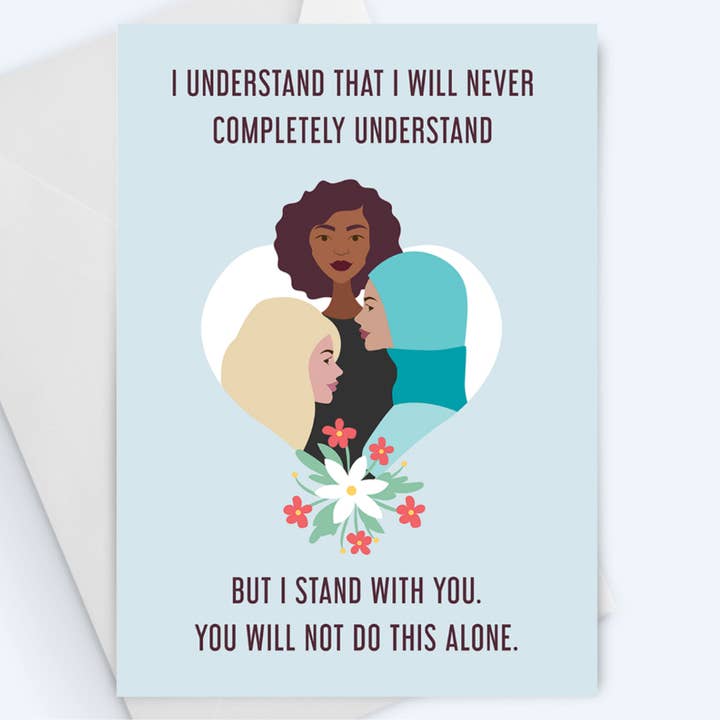I Understand...You Are Not Alone, Solidarity Thinking Of You Greeting Card for wholesale by CardCraft