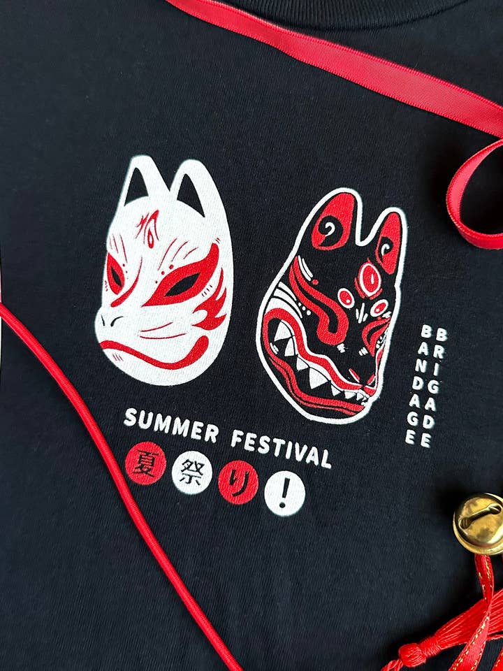 Bandage Brigade - Wholesale Screen Printed T-Shirt - Unisex - Matsuri Masks Tee4