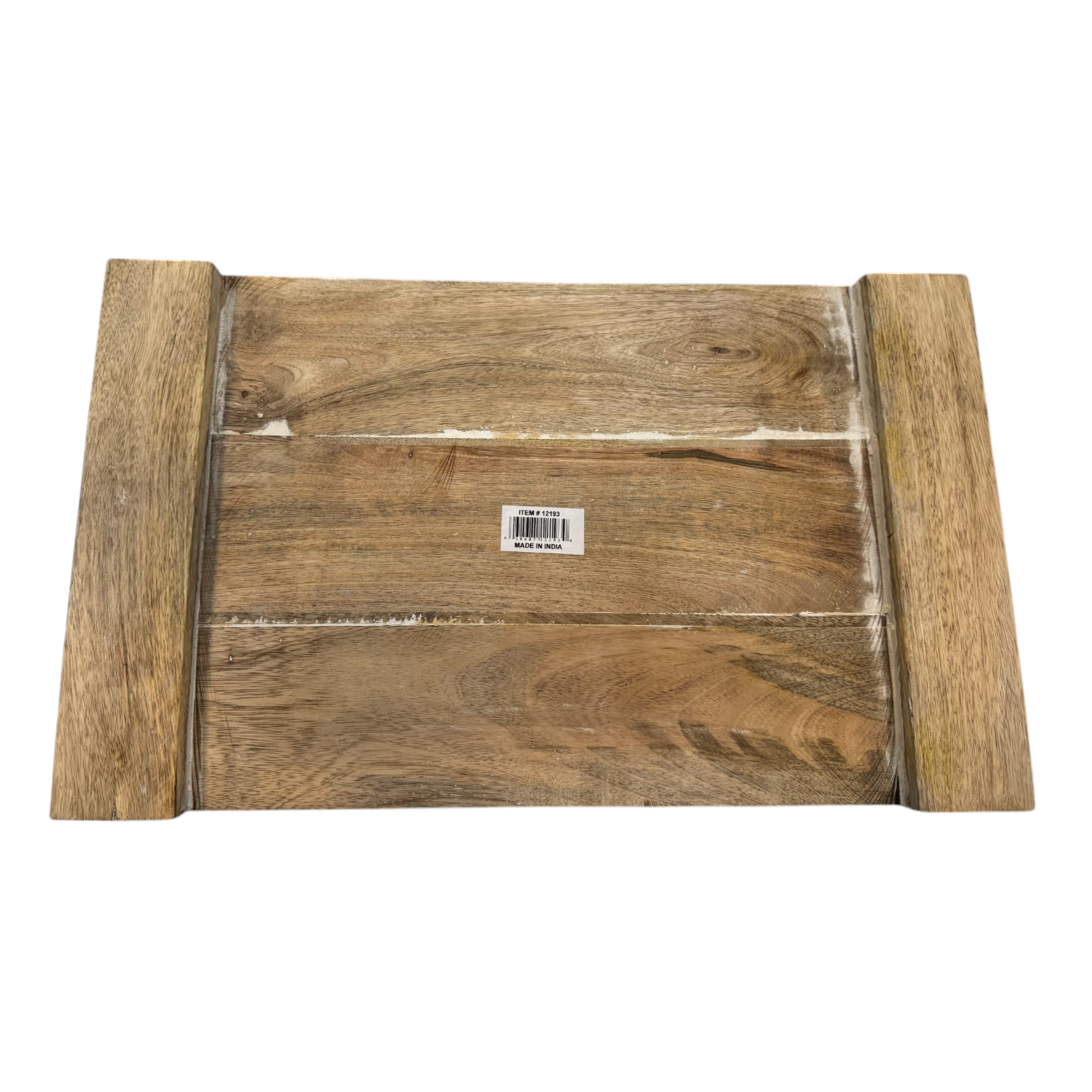 Wilco Home - Vente Plateaux de service - Ensemble de 2 plateaux de service en bois avec poignées en nickel poli11