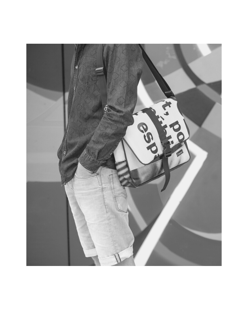 DEMANO - Wholesale Shoulder Bag - Women's - Borne - Blue - Orange - Eco Recycled Shoulder Bag3