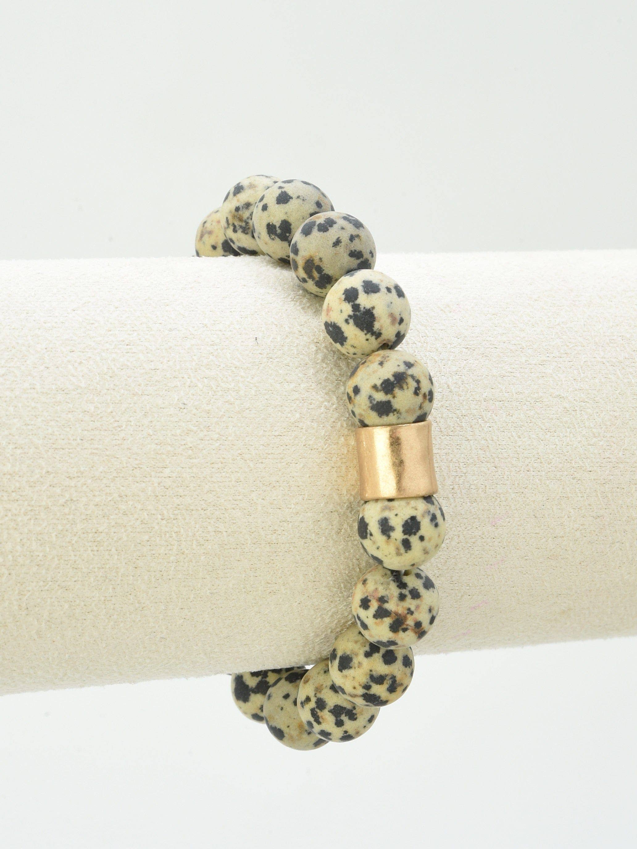 MiMi Wholesale - Wholesale Beaded Bracelet - JB6004 Gold Accent Beaded Bracelet0