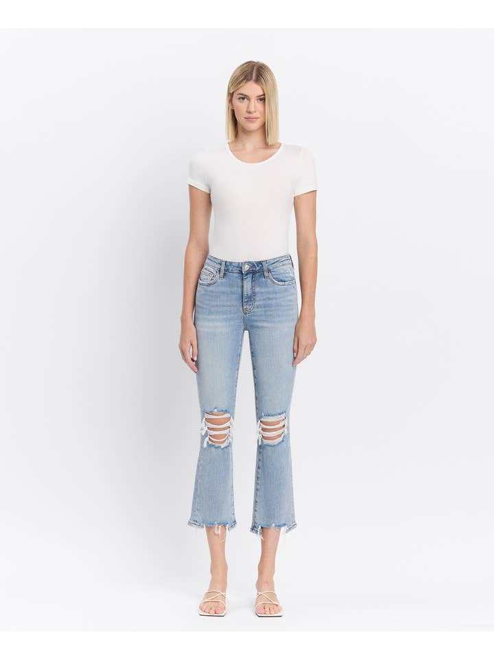Miracles HIGH RISE KICK FLARE JEANS LV1081 for wholesale on Faire