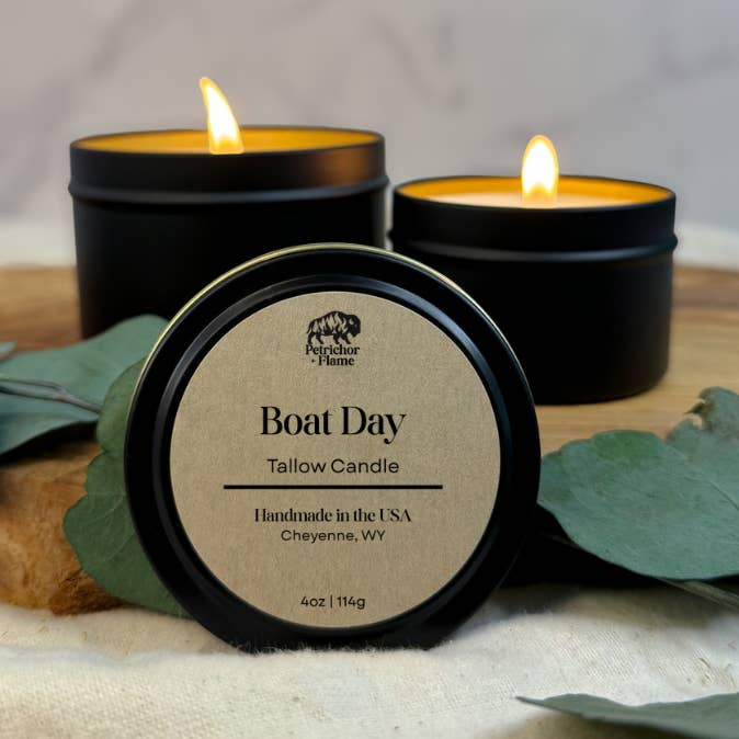 Tallow Candle - Boat Day for wholesale by Petrichor+Flame
