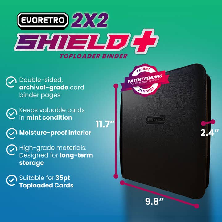 EVORETRO - Wholesale Binder - Shield+Compact Toploader Binder 2X2 - Black1