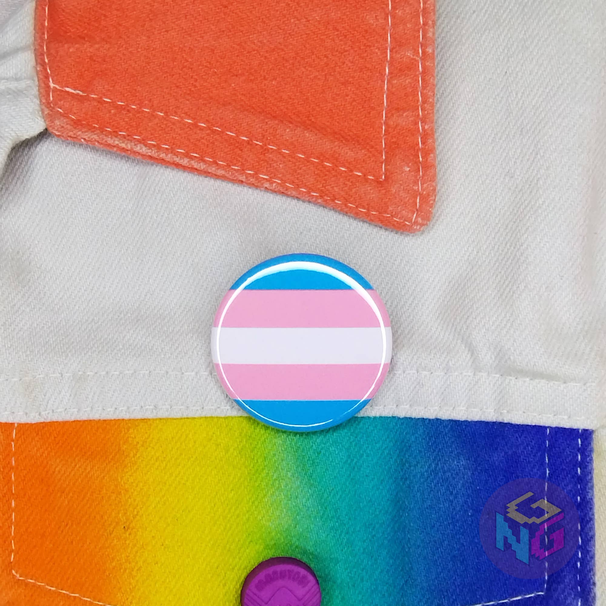 Gay Nerd Goods - Wholesale Lapel Pin/Button - Inclusive Pride Flag Button Mix6