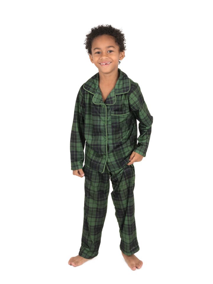 Flanelpyjamas til børn i to dele for engroshandel hos Leveret Pajamas