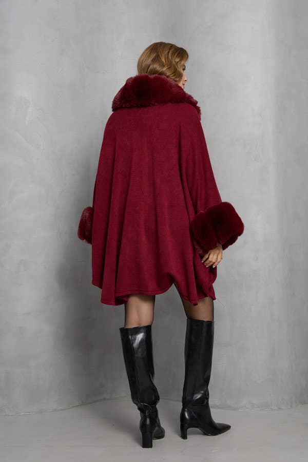 SAACHI – Engroshandel Kimono - Dame – Faux fur fest kimono jakke6