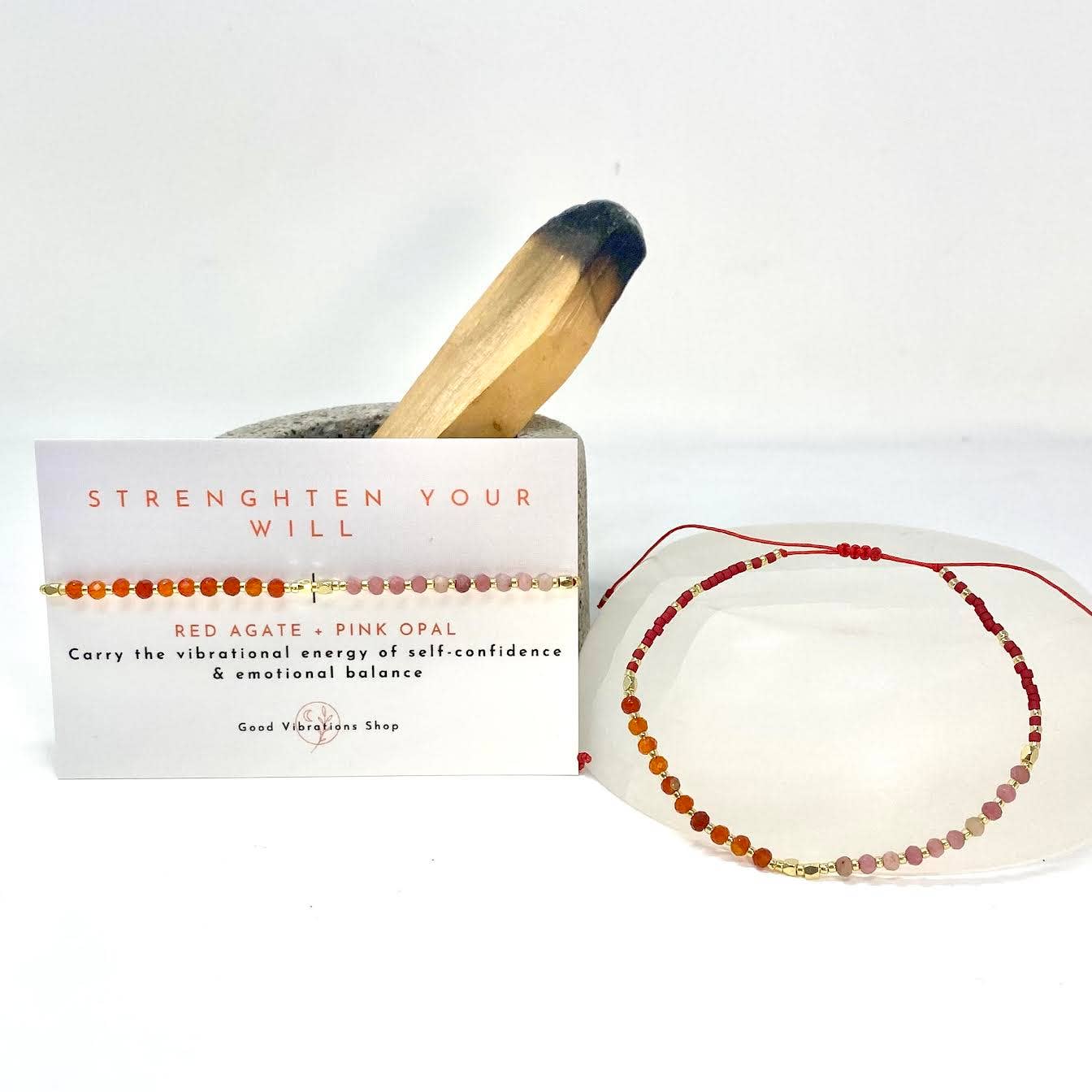 Good Vibrations Shop - Wholesale Beaded Bracelet - Strengthen Your Will  ⎮ Gemstone Intention Bracelet3
