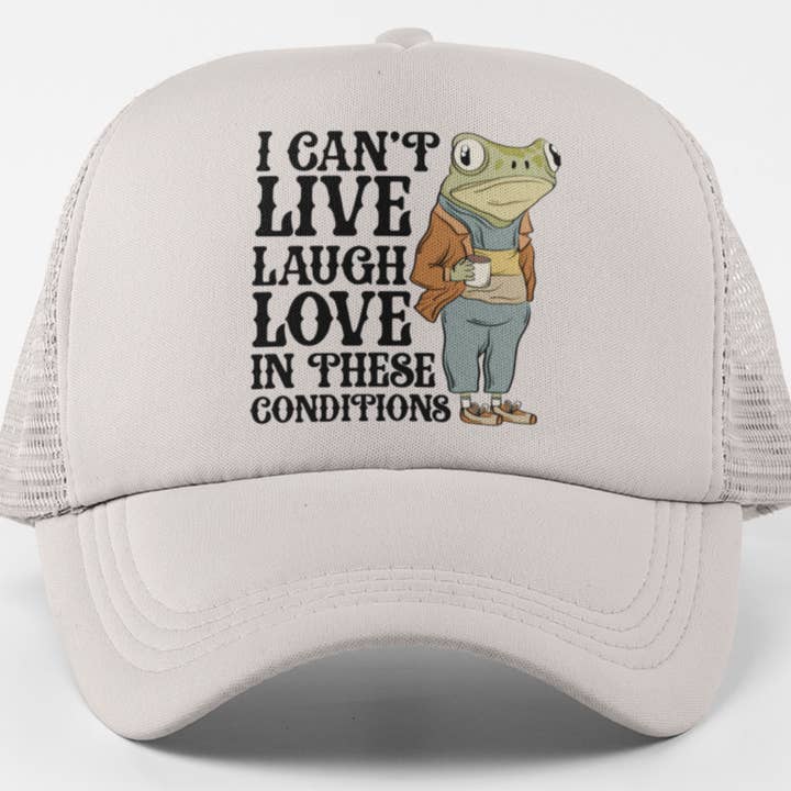 funny trucker hat, live laugh love trucker hat for wholesale by Fancy Fanny