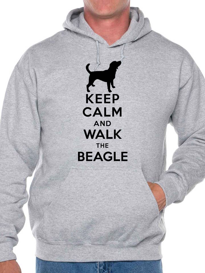 Keep Calm Walk O Capuz Amantes do Cão Beagle Tamanho do Hoodie por atacado de Print4U