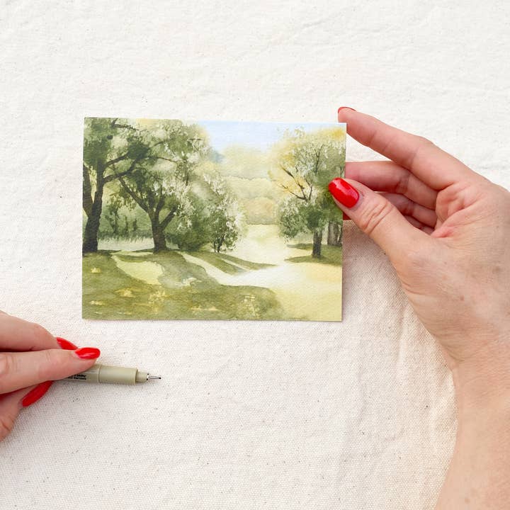 A Beautiful Day Greeting Card for wholesale by Keri Misawa Art